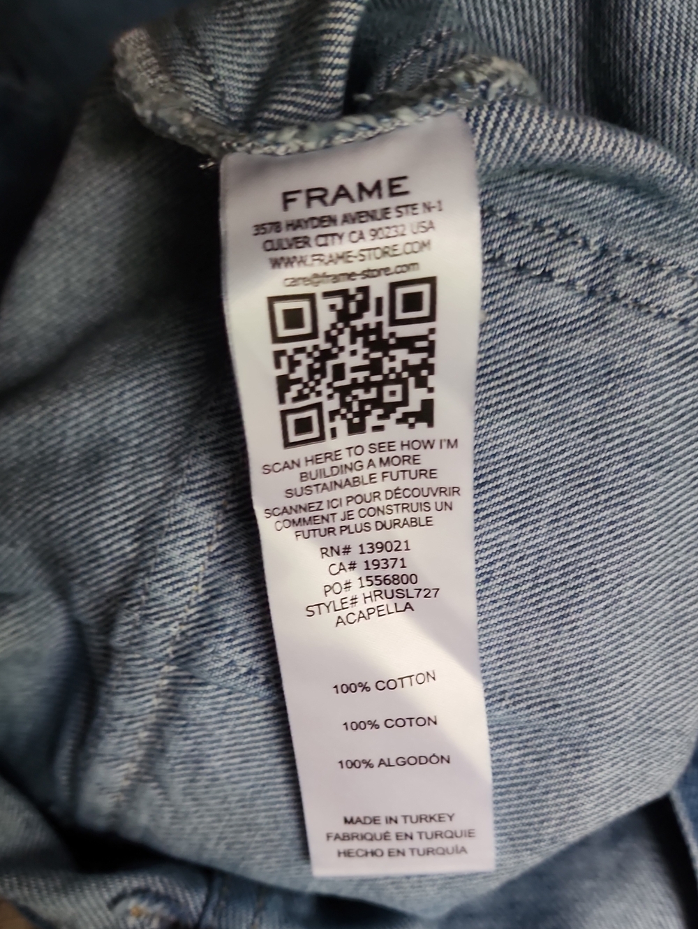 Frame Denim Light Blue Wide-Leg Cargo Jeans - Picture 5 of 5